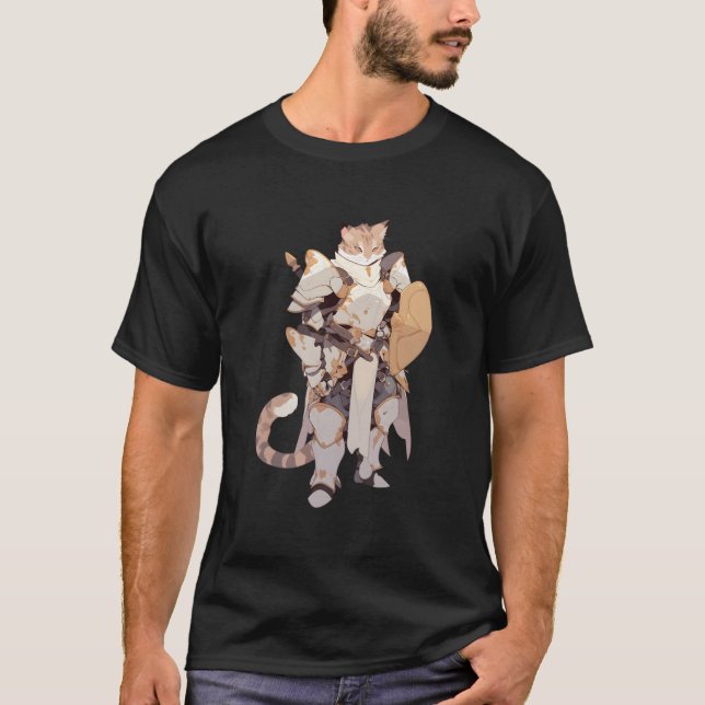 T-shirt Heroic Cat Paladin (Devant)