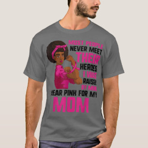 T-shirt Héroïne du cancer du sein, femme noire Je porte du
