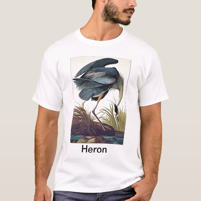 T-shirt Héron de grand bleu (Devant)