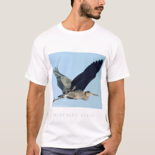 T-shirt Héron de grand bleu en vol