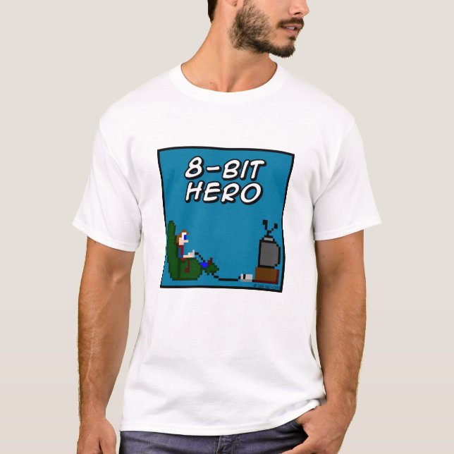 T-shirt héros à 8 bits (Devant)