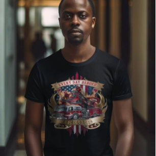 T-shirt Héros américains pompiers