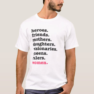 T-shirt Héros Amis Mères Filles Femmes Fête des Femmes