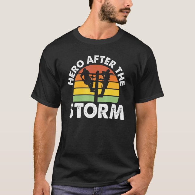 T-shirt Héros après la tempête Câble électrique (Devant)