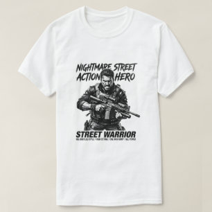 T-shirt Héros d'action de rue cauchemardesque Guerrier tac
