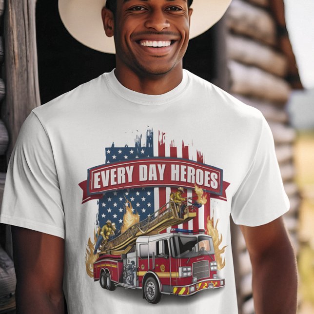 T-shirt Héros de camion-feu (Créateur téléchargé)