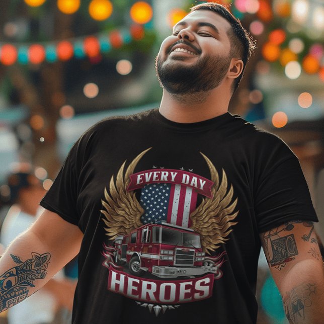 T-shirt Héros de camion-feu (Créateur téléchargé)