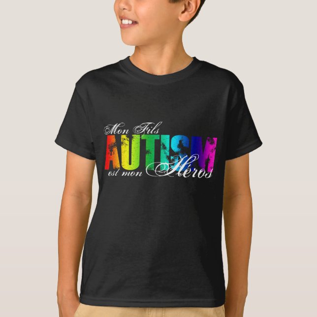 T-shirt Héros de lundi Fils - autisme (Devant)