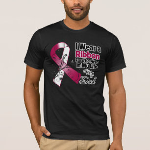 T-shirt Héros de papa dans mon Cancer de cou de tête de