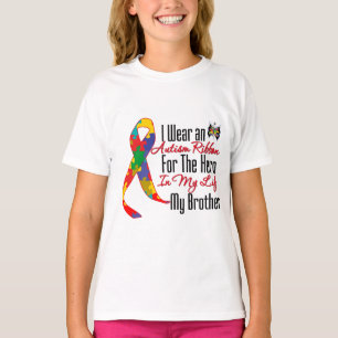 T-shirt Héros de ruban d'autisme dans ma vie mon frère