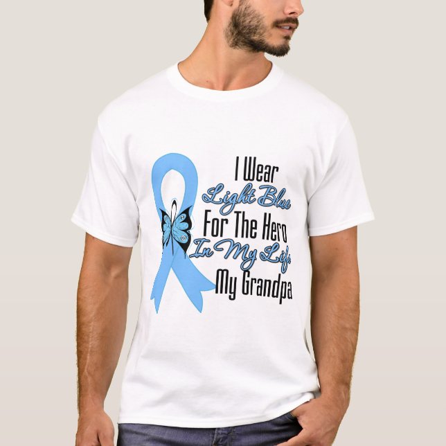 T-shirt Héros de ruban de cancer de la prostate mon (Devant)
