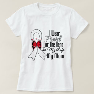 T-shirt Héros de ruban de cancer de poumon ma maman