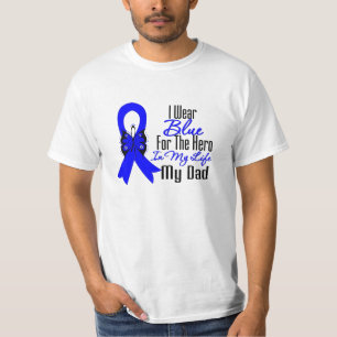 T-shirt Héros de ruban de cancer du colon mon papa