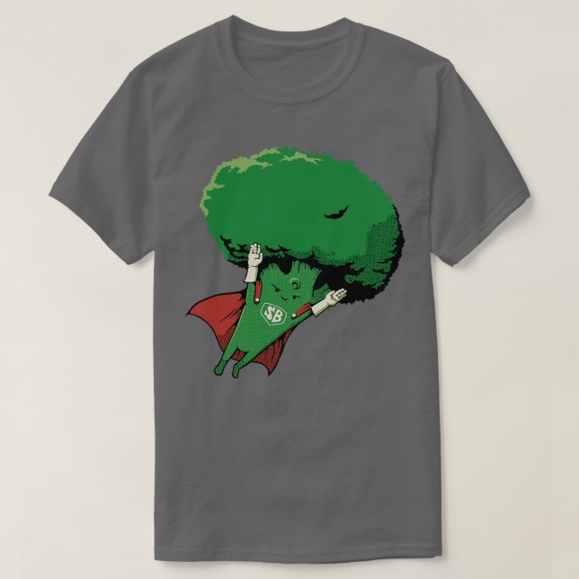T-shirt Héros de Super Brocoli Vegan par Tobe Fonseca (Design devant)
