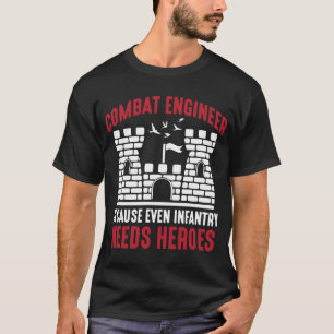 T-shirt Héros du génie de combat Infanterie du génie de l'