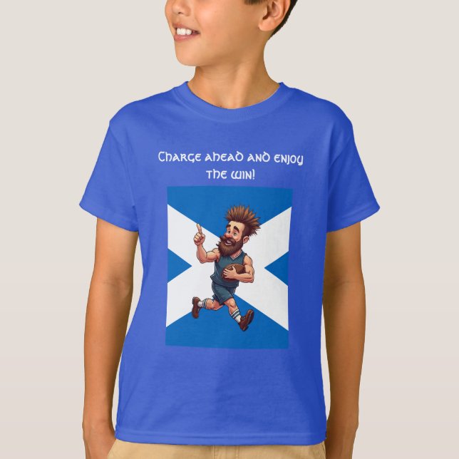 T-shirt Héros du rugby écossais (Devant)
