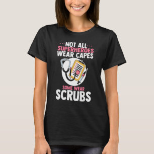 T-shirt Héros Infirmières Héros Portent Scrubs Hero Scrubs