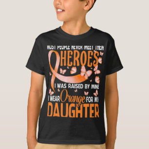 T-shirt Héros Je Porte Orange Pour Ma Fille À Plusieurs So