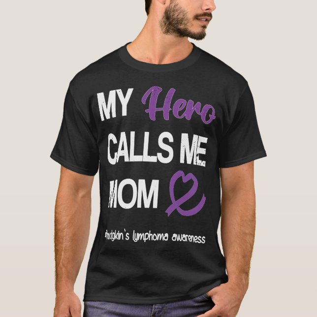 T-shirt Héros me traite Maman Hodgkin's Lymphoma Warrior P (Devant)