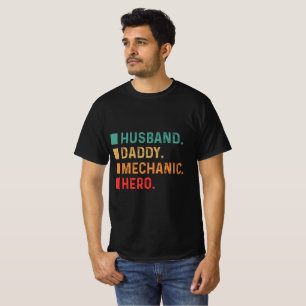 T-shirt Héros mécanicien père mari