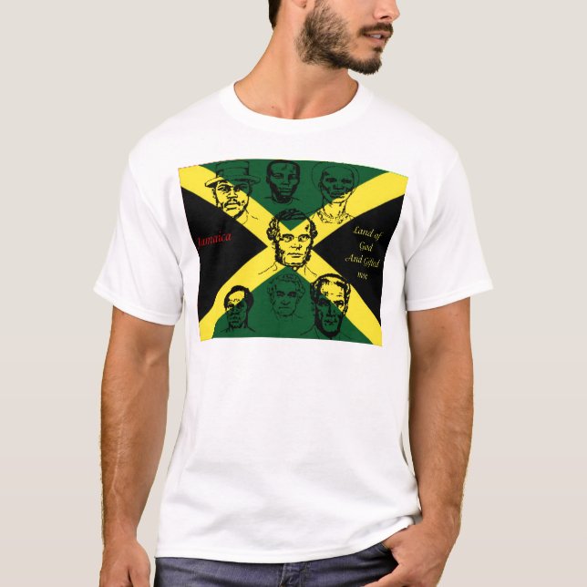 T-shirt héros national de la jamaïque (Devant)