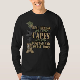 T-shirt Héros ne portent pas de caps ils portent un chien 