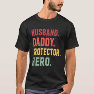 T-shirt Héros protecteur papa mari pour papa