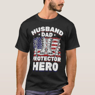 T-shirt Héros protecteur papa mari vétéran américain