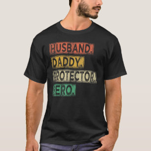 T-shirt Héros protecteur papa mari Vintage Couleurs cool f