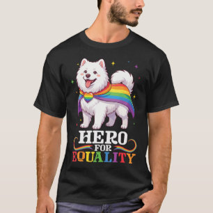 T-shirt Héros Samoyède pour l'Égalité LGBT Arc-en-Ciel Fie