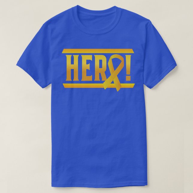 T-shirt Héros ! - Sensibilisation au cancer chez les enfan (Design devant)