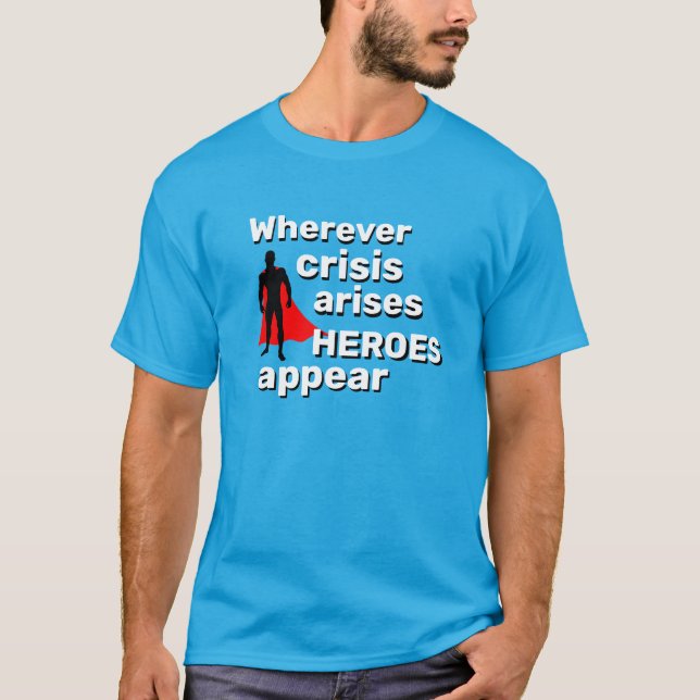 T-shirt HÉROS SUPER Cadeau Sportswear pour hommes APPARAÎT (Devant)