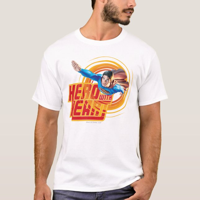 T-shirt Héros Superman avec coeur (Devant)
