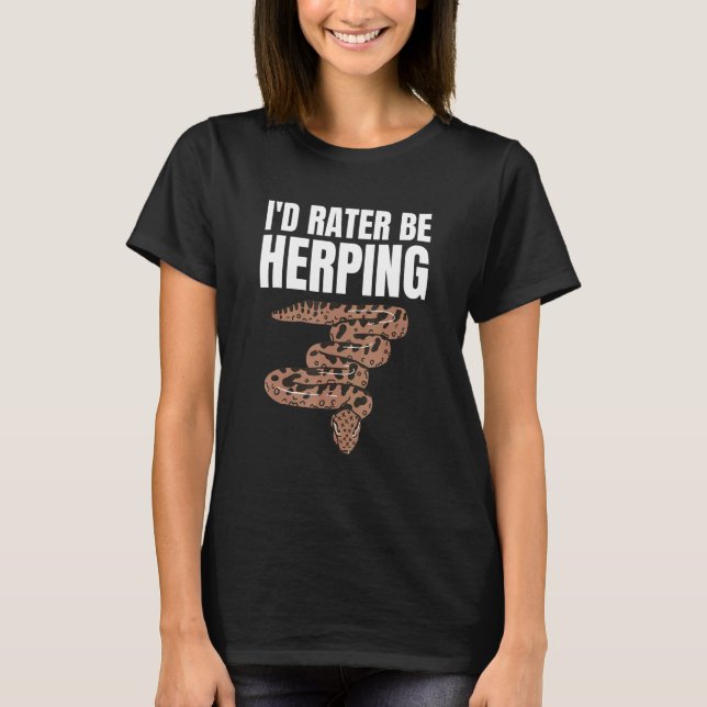 T-shirt Herpétologie Reptile Et Amphibiens Plutôt Être Ell (Devant)