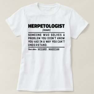 T-shirt Herpetologue Noun Professeur Cool Sarcastique