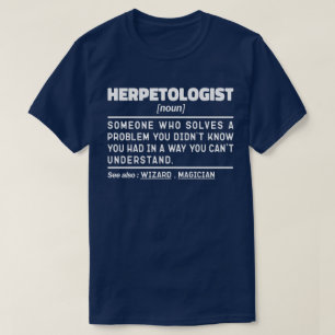 T-shirt Herpetologue Noun Professeur Cool Sarcastique