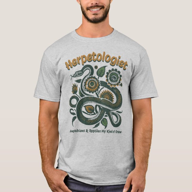 T-shirt Herpetologue Reptile Lovers (Devant)