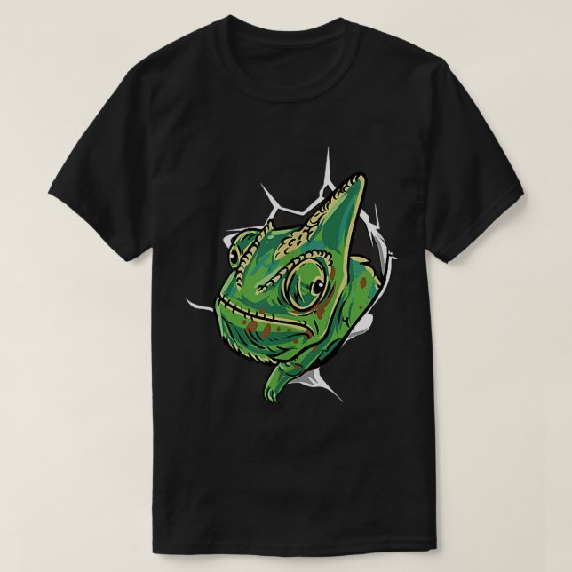 T-shirt Herpetologue Venin I Love My Pet Veiled Chameleon (Design devant)