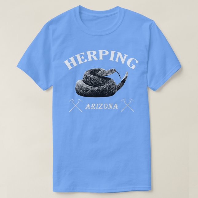 T-shirt Herping Arizona avec crotale (Design devant)