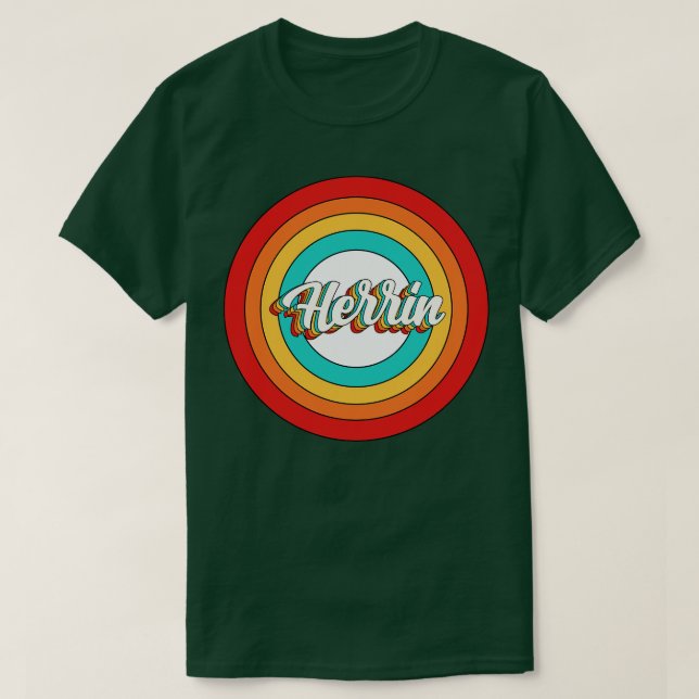 T-shirt Herrin Nom Chemise Vintage Cercle Herrin (Design devant)