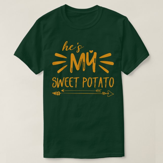 T-shirt he's My Sweet Potato I YAM Couple's Matching thank (Design devant)