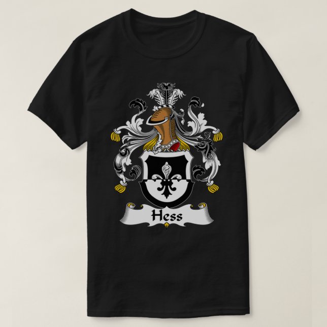 T-shirt Hess Coat d'armoiries Famille Crest (Design devant)