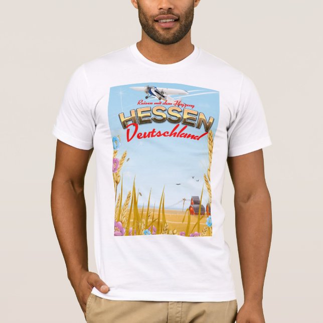 T-shirt Hessen Deutschland Reiseplakat (Devant)