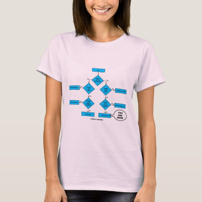 T-shirt Hétérotrophe diagramme de flux Vous êtes ici Humou (Devant)