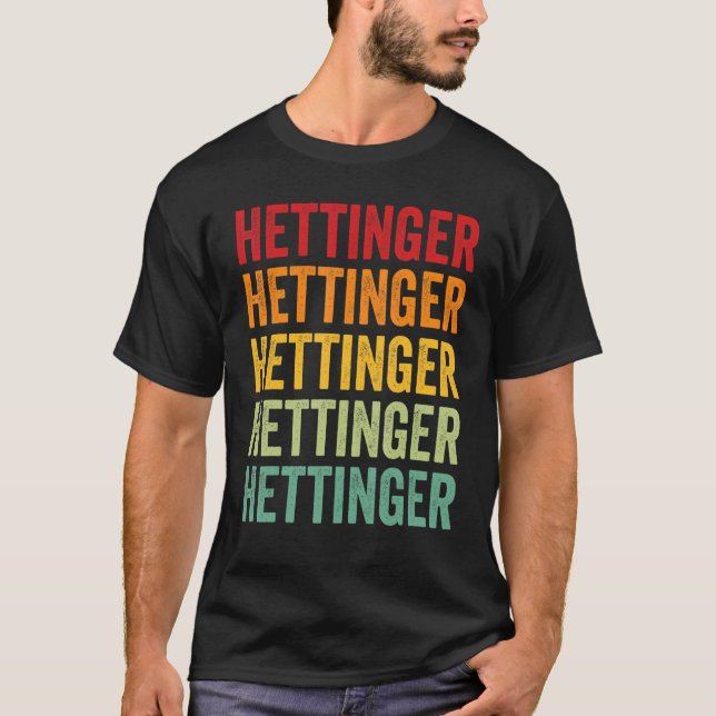 T-shirt Hettinger County North Dakota Rainbow Text Design (Devant)