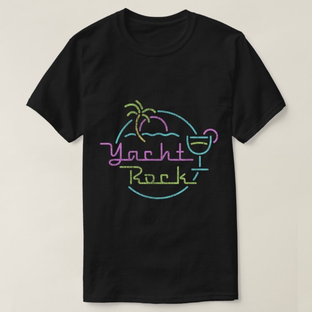 T-shirt Heure de cocktail défraîchi Yacht Rock (Design devant)