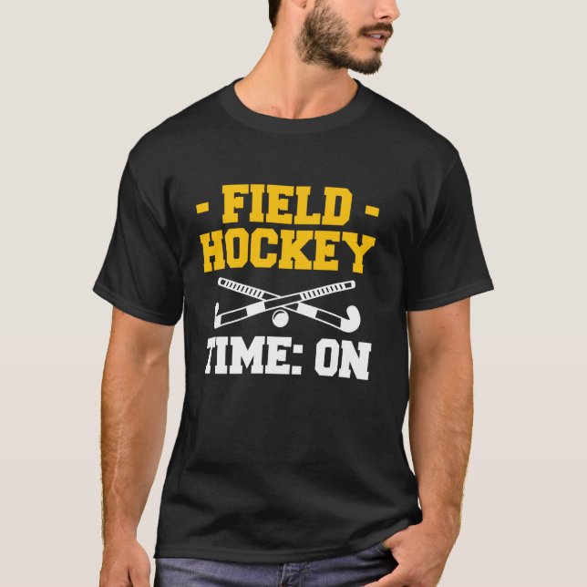T-shirt Heure de hockey sur le terrain (Devant)