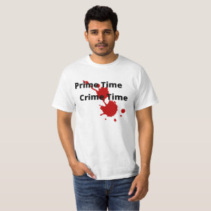 T-shirt Heure de la criminalité Heure de la valeur masculi