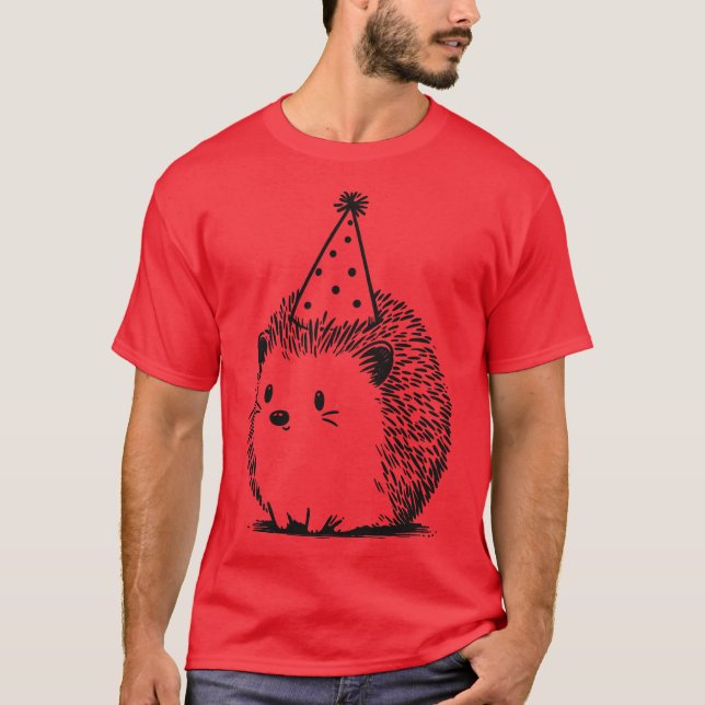T-shirt Heure de la fête de hérisson (Devant)
