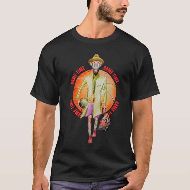 T-SHIRT HEURE DE MATCH DE BASKETBALL (Devant)
